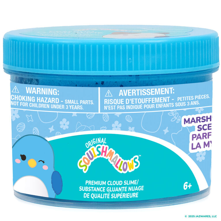 Original Squishmallows Bebe the Bluebird Premium Cloud Slime, Blueberry Scented