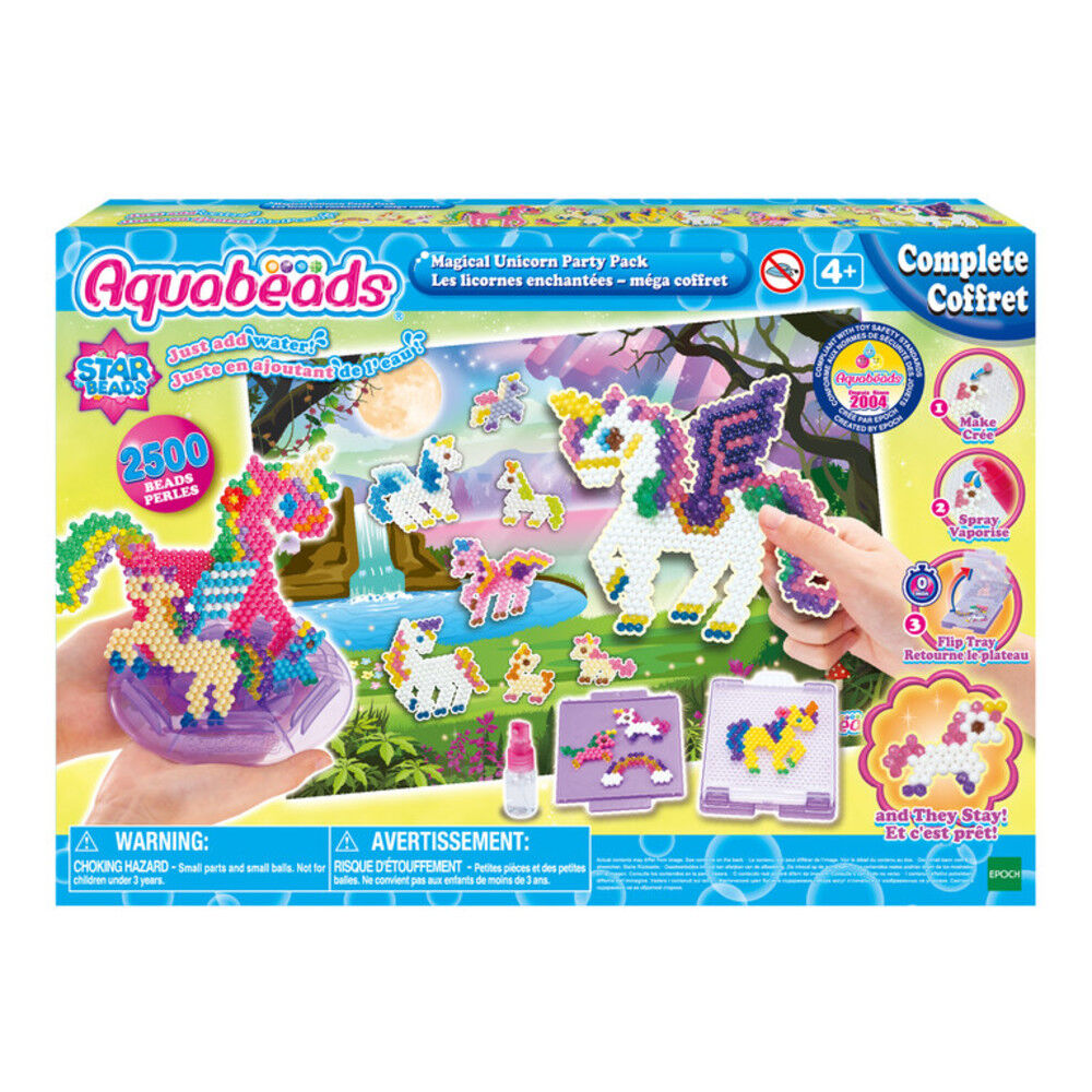 Aquabeads Magical Unicorn Party Pack Complete Arts and Crafts Bead Kit