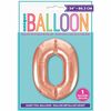 Ballon en aluminium en forme de nombre en or rose 34" - 0