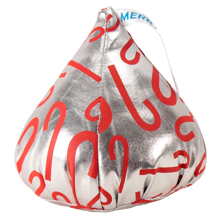 Hershey Kisses Baiser de vacances Kiss Jouet à baiser sur le thème des vacances de 7 po - rouge et argent.