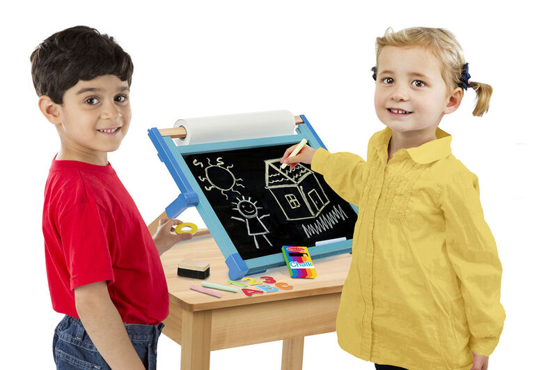 Melissa & Doug - Double-Sided Magnetic Tabletop Easel - styles may vary