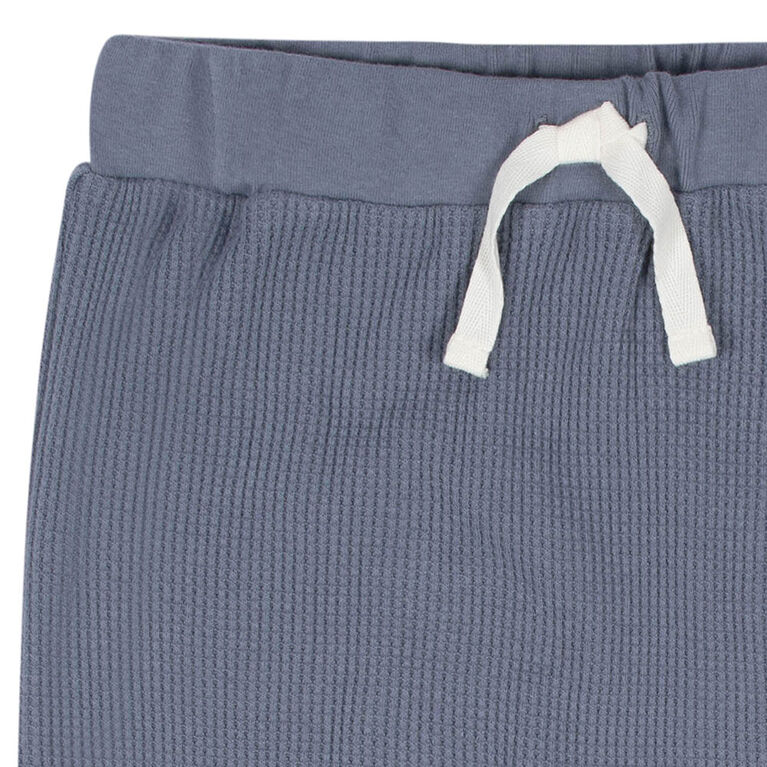 Gerber Childrenswear - Ensemble 2 pièces avec sweat à capuche et pantalon de jogging en tricot gaufré bleu pour tout-petits garçons 2T