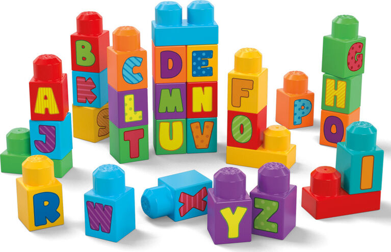 MEGA BLOKS First Builders ABC Building Bag Block Toy with Storage