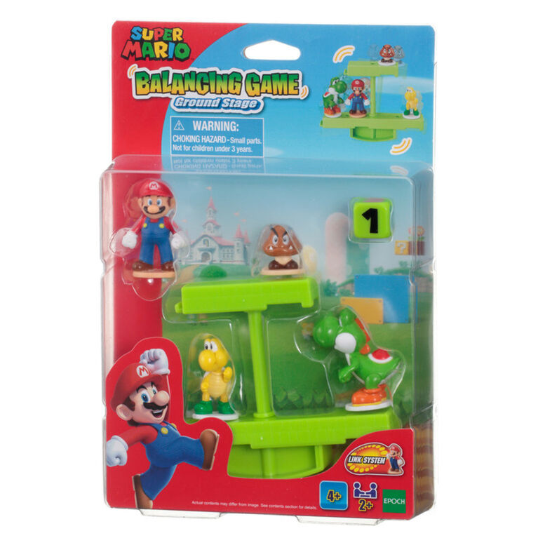 Epoch Games Super Mario Balancing Games, 3 Tabletop Skill Games with Collectible Super Mario Action Figures - English Edition