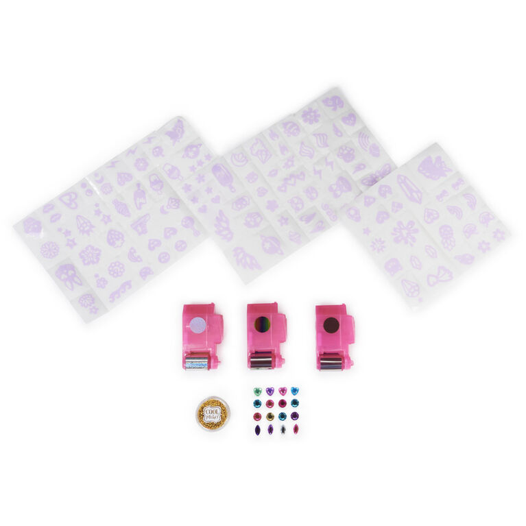 Cool Maker, GO GLAM Refill Pack avec 2 cartouches de motifs et du vernis à  ongles à utiliser avec la machine à ongles du U-nique Nail Salon