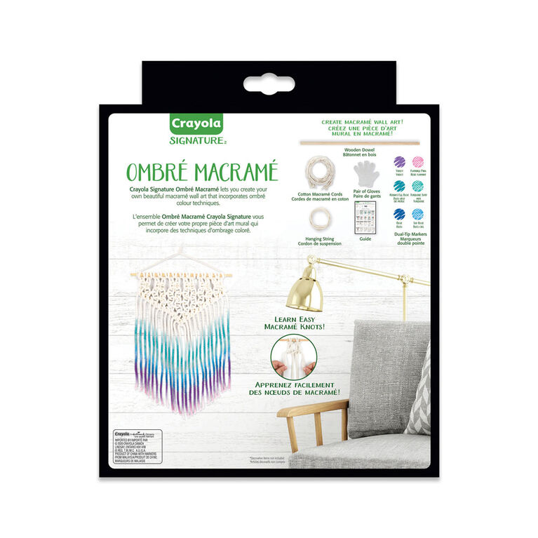 Pièce murale Ombré Macramé Crayola Signature