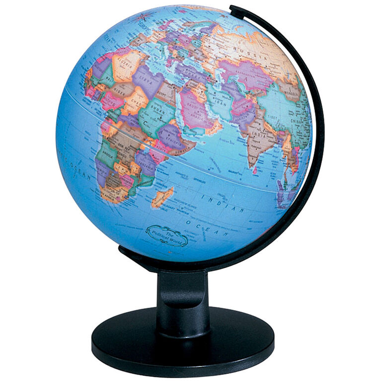 Petit globe du monde avec stand, carte de géographie dos jouet