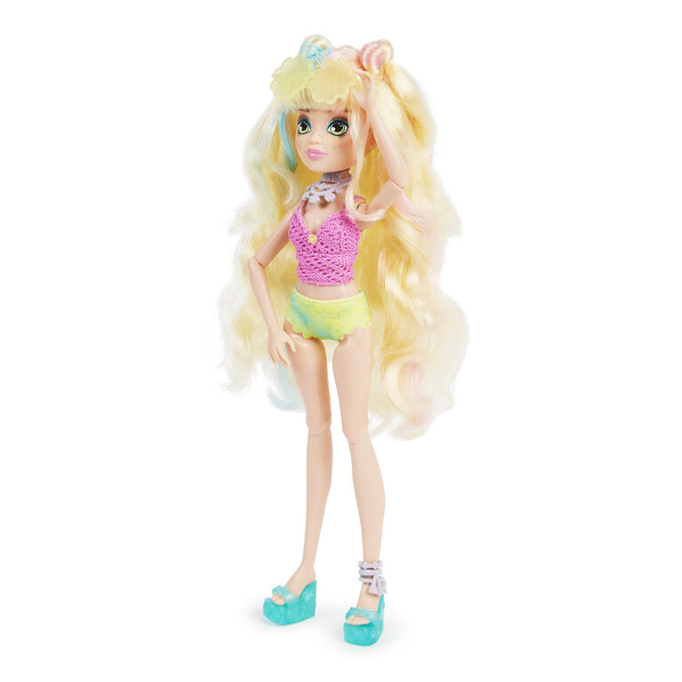 Mermaid High, Spring Break Finly Mermaid Doll and Accessories with Removable Tail and Color Change Hair Streaks