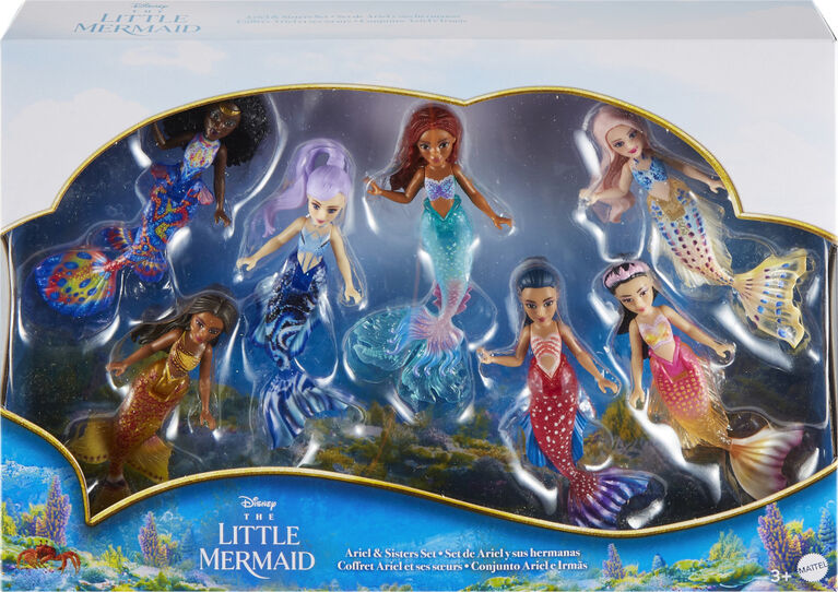 Coffret de petites poupées Ariel et ses soeurs La Petite Sirène de Disney, collection de poupées Sirènes, jouets inspirés du film