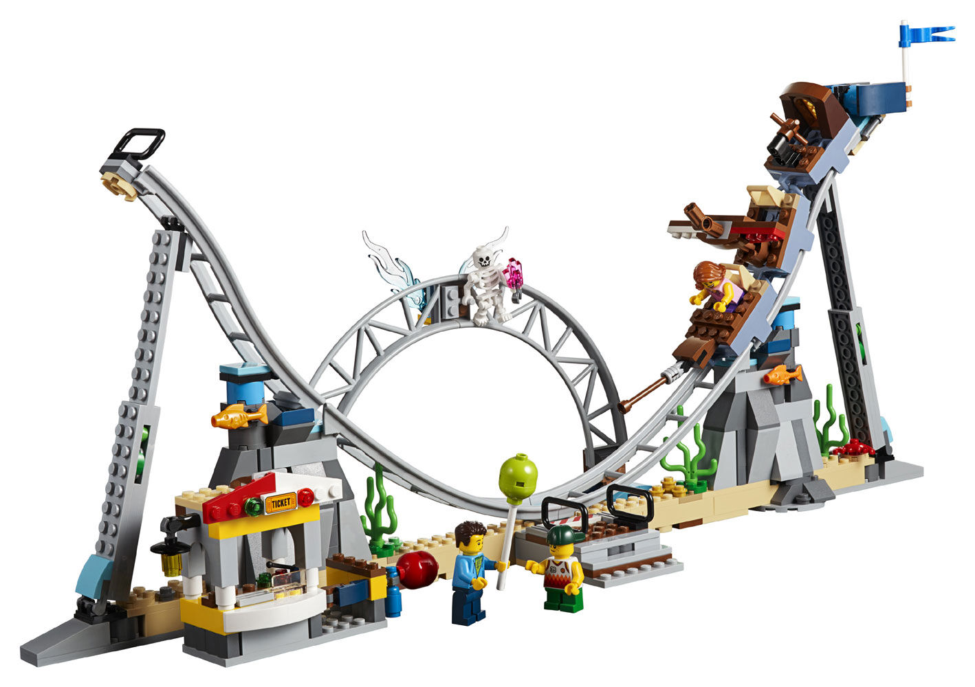 lego roller coaster train