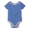 Lot de quatre maillots biologiques Onesies à manches courtes pour nouveau-né garçon – Petit Dino nouveau-né