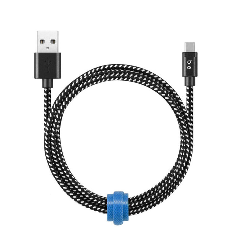 Blu Element Braided USB-C Cable 6ft Zebra