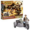 Indiana Jones Worlds of Adventure Indiana Jones with Motorcycle and Sidecar Toy, 2.5 Inch, Indiana Jones Toys