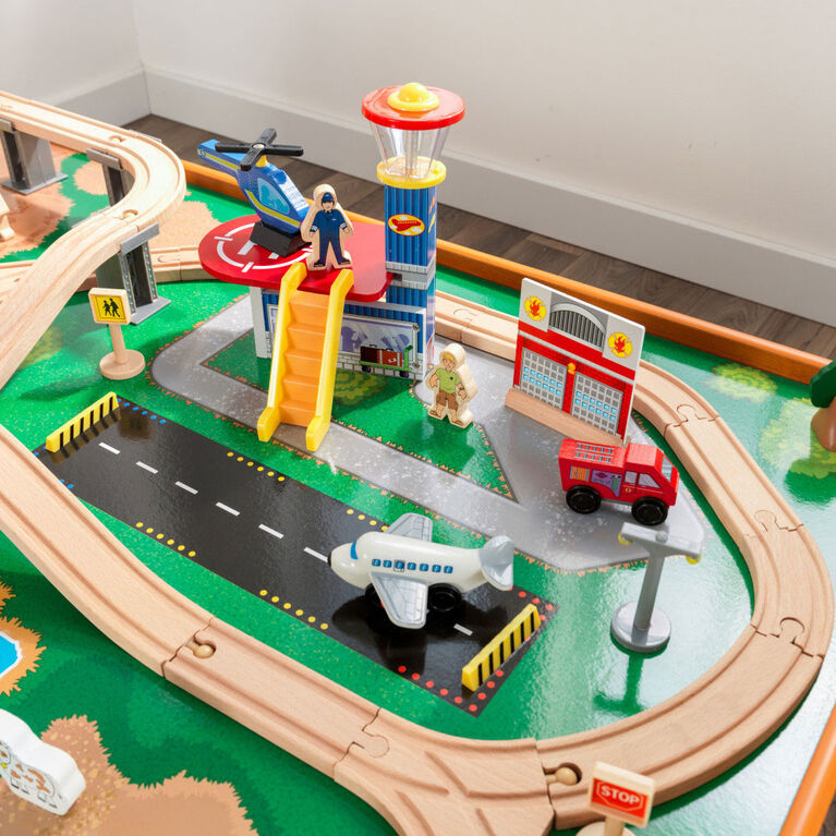 KidKraft - Table et coffret train Un tour en ville