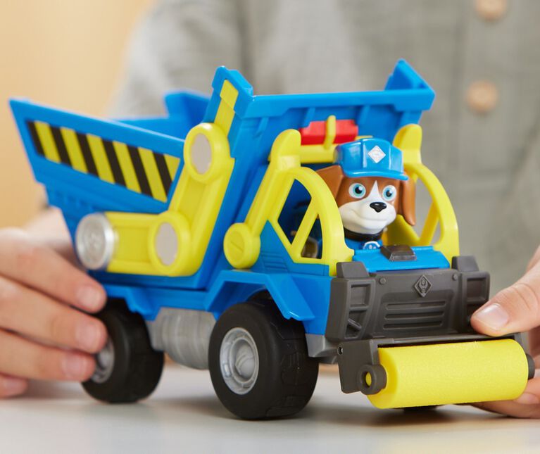 Rubble & Crew, Wheeler's Dump Truck Toy with Movable Parts and a Collectible Action Figure