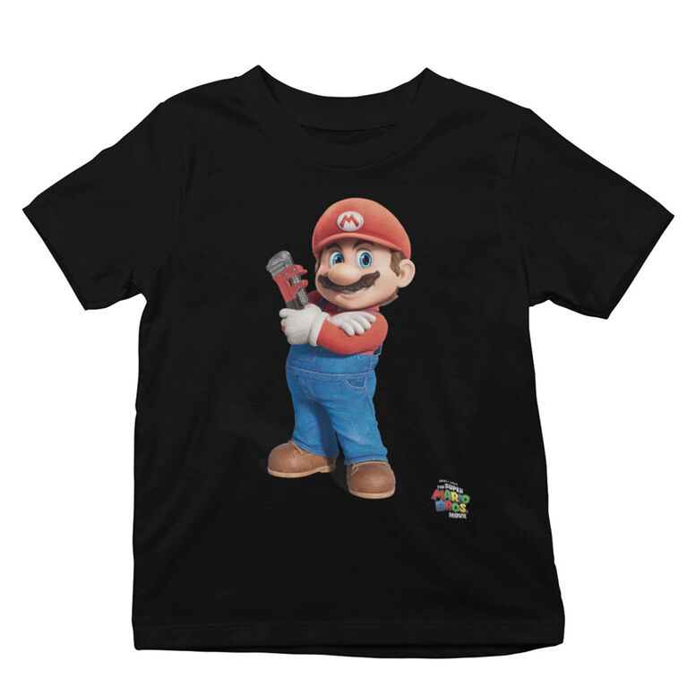T-Shirt Manches Courtes Mario Noir - 4