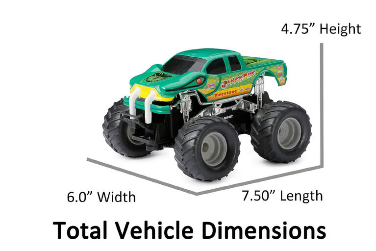 1:24 R/C Bigfoot Monster Truck Assortment (Choose Blue Flame or Snake Bite)