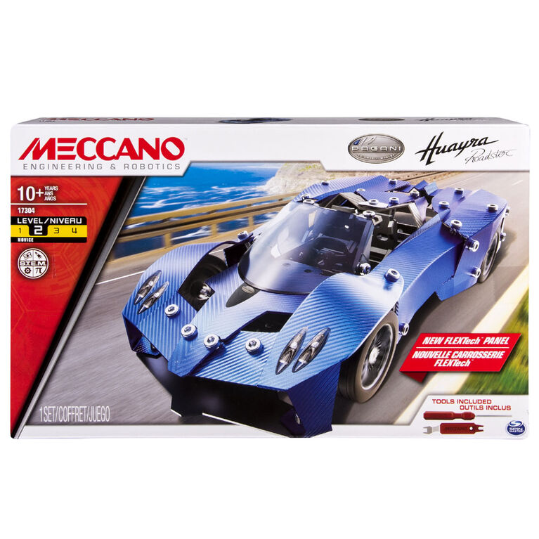 Meccano-Erector - Coffret de construction de voiture de sport Pagani Huayra Roadster