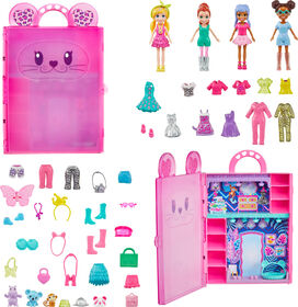 Polly Pocket- Coffret de jeu - Collection Mode Safari, 4 poupées
