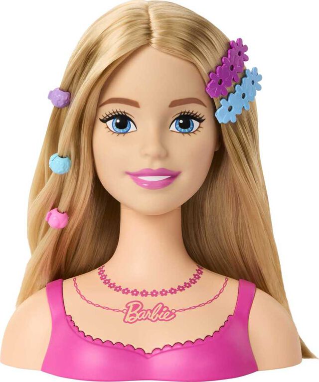 Barbie Tête à coiffer, cheveux blonds, 20accessoires colorés
