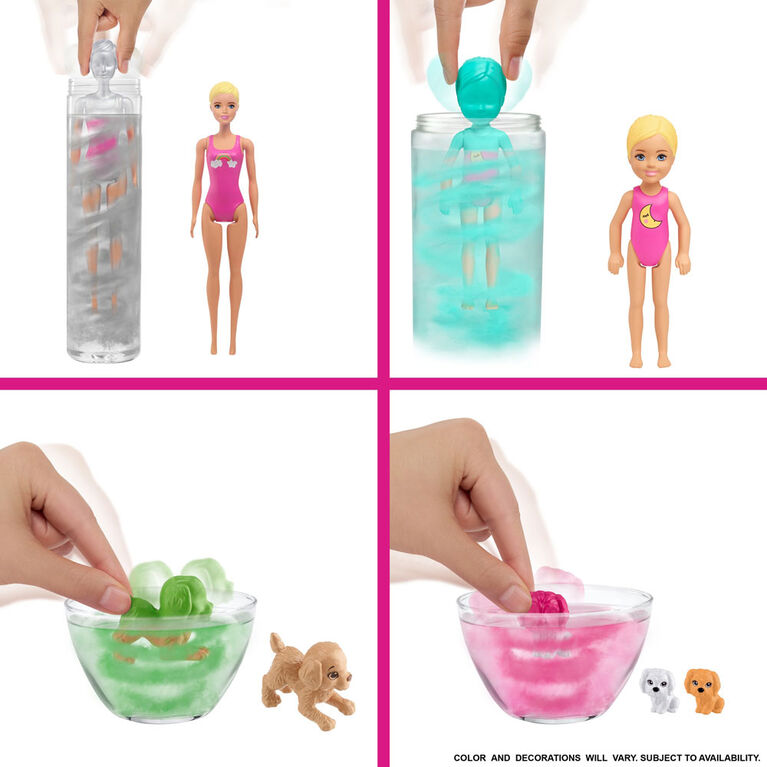 Barbie Color Reveal Slumber Party Fun Set, 50+ Surprises Including 2 Dolls, 3 Pets & 36 Accessories