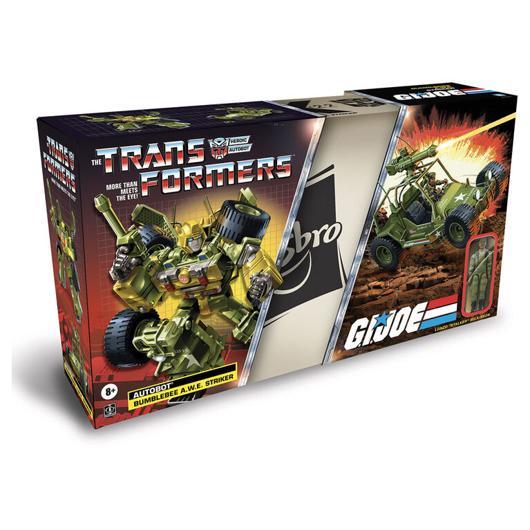 Transformers Generations Collaborative: fusion G.I. Joe, jouets Bumblebee A.W.E. Striker et Lonzo " Stalker " Wilkinson