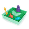 Kinetic Sand Sandbox Set, 1lb Green Play Sand, Sandbox Storage, 4 Molds and Tools, Sensory Toys