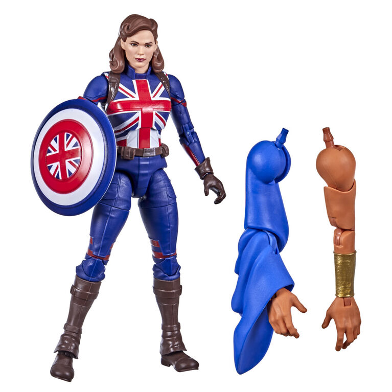 Hasbro Marvel Legends Series, figurine Marvel's Captain Carter avec 2 pièces Build-a-Figure