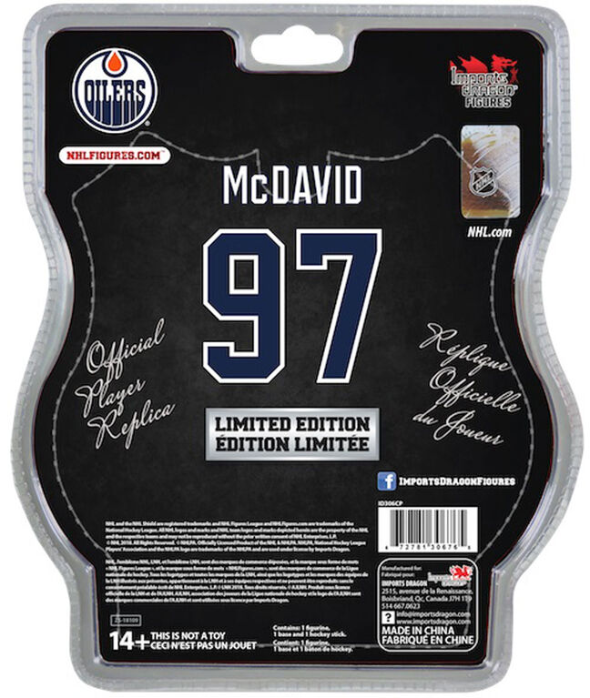 Connor McDavid Oilers d'Edmonton Figurine de 6 pouces de la LNH