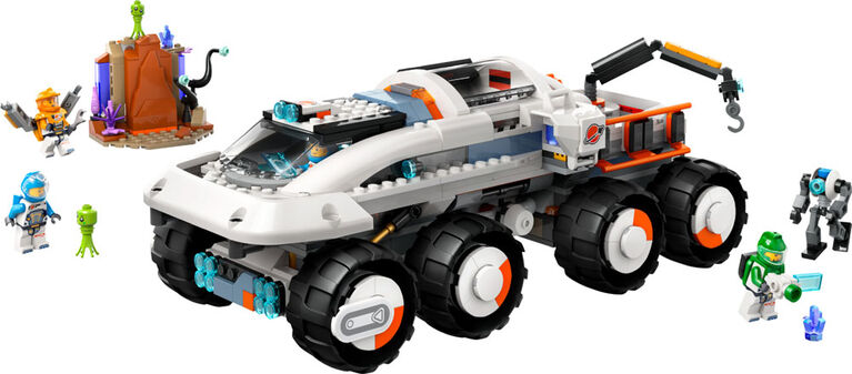 Jouet LEGO City Le véhicule astromobile télécommandé et la grue de chargement 60432