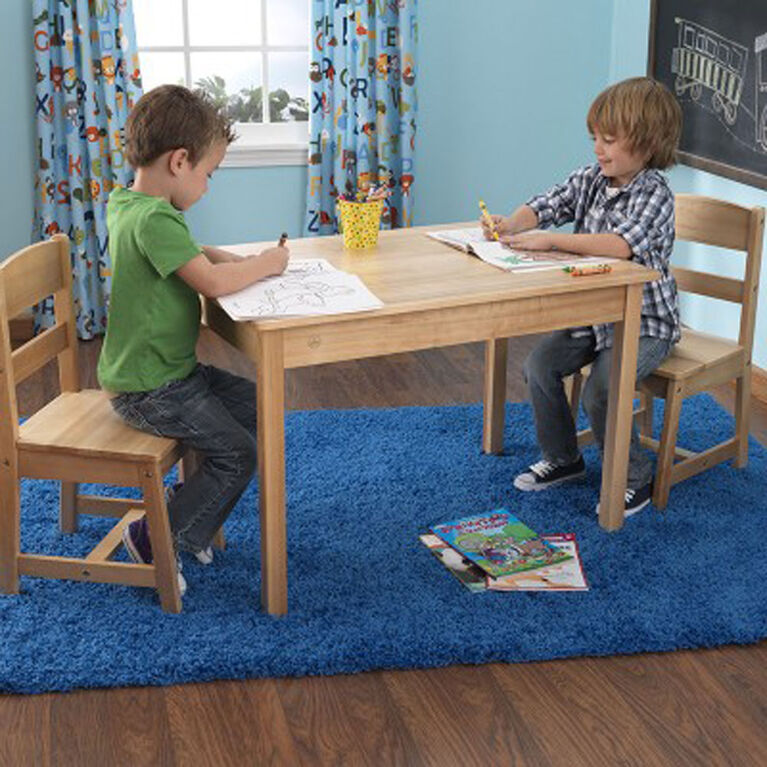 KidKraft - Rectangle Table and 2 Chair Set - Natural