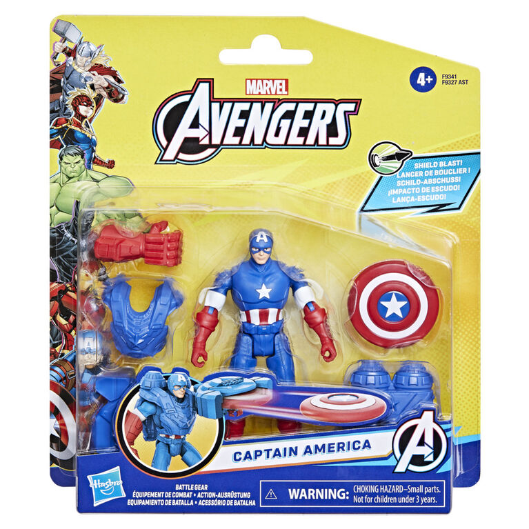 Marvel Avengers Epic Hero Series Battle Gear Captain America Action Figure