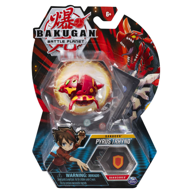 Bakugan, Pyrus Tryhno, 2-inch Tall Collectible Action Figure and Trading Card