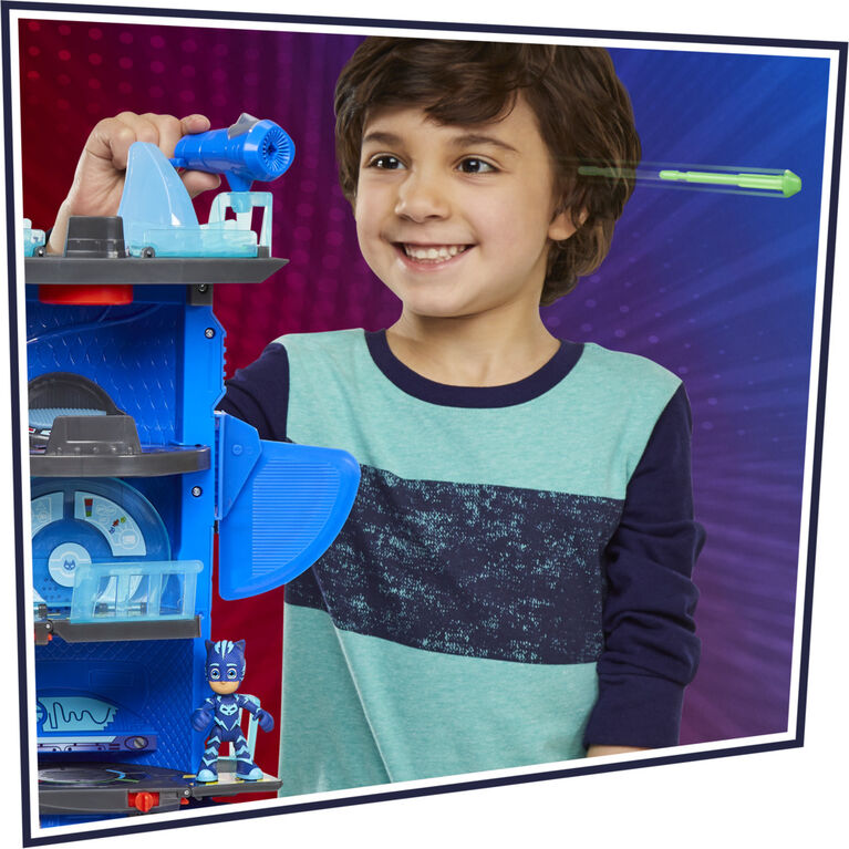 PJ Masks Deluxe Battle HQ Preschool Toy, Headquarters Playset - English Edition