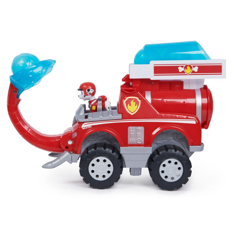 PAW Patrol Jungle Pups, Marshall's Deluxe Elephant Vehicle avec lance-projectile, Camion avec figurine articulée