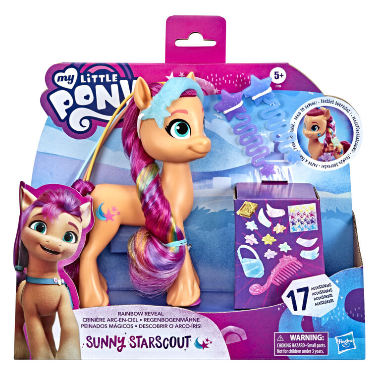 My Little Pony: A New Generation, Crinière arc-en-ciel Sunny Starscout, poney orange