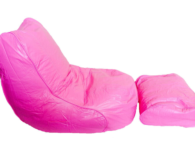 Vinyl Bean Bag Lounger w/Footrest Pink Toys R Us Canada