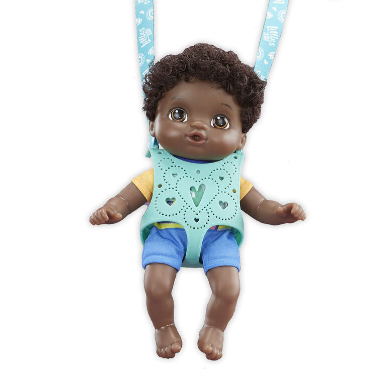 Littles by Baby Alive, Carry 'n Go Squad, Little Theo Black Curly Hair Boy Doll