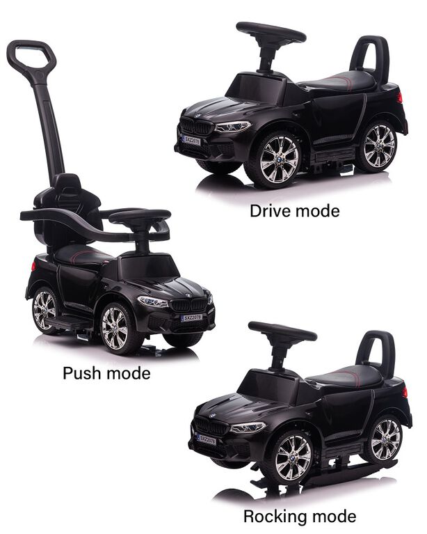 Voltz Toys BMW M5 4-In-1 Push Pedal Car, Black