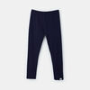 legging en coton biologique taille haute, 18-24m - bleu