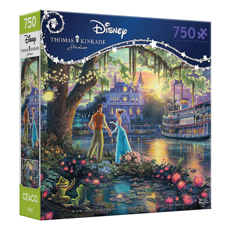 Casse-tête de 750 pièces -  La princesse et la grenouille - Thomas Kinkade Studios - Édition anglaise