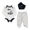 Harry Potter 3 Piece Layette Set - Black, 3 Months.