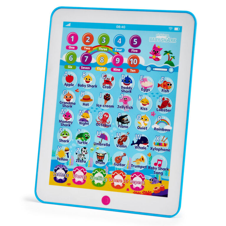 Tablette Pinkfong Baby Shark - Jouet préscolaire éducatif - par WowWee - Édition anglais