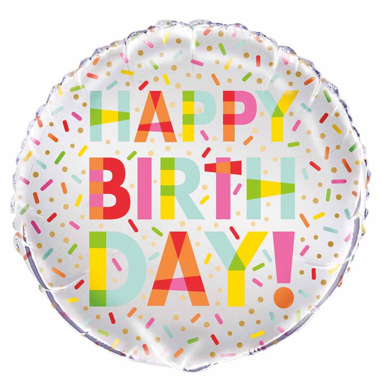 Ballon aluminium rond, 18 " - Donut Party - Édition anglaise