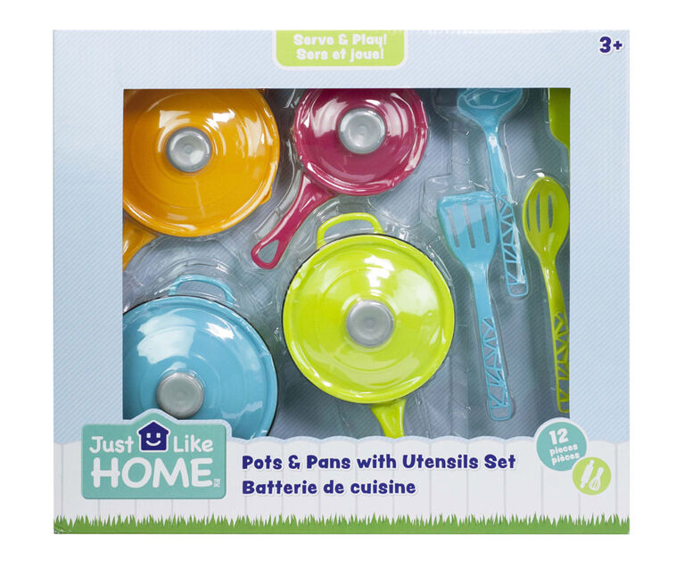 Just Like Home - Pots & Pans With Utensils Set