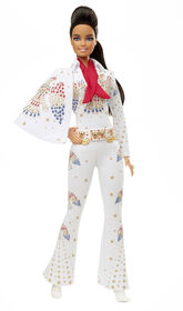 Barbie Signature Elvis Presley Barbie Doll (12-in) Wearing "American Eagle" Jumpsuit