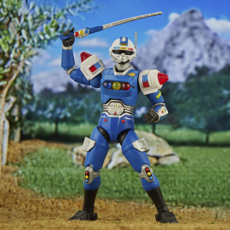 Power Rangers Lightning Collection, figurine de 16,5 cm Turbo Senturion bleu
