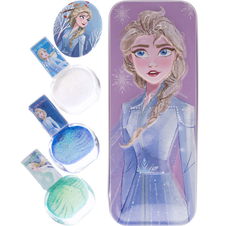 Frozen Ll -3 Pack Nail Polish With File & Tin - Elsa