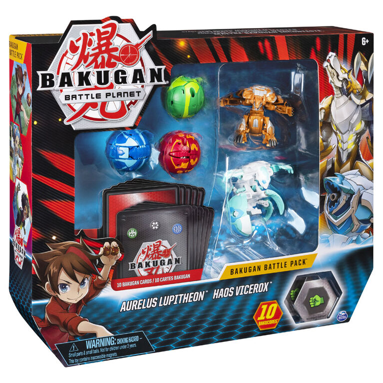 Bakugan, Battle Pack 5 personnages, Aurelus Lupitheon and Haos Vicerox