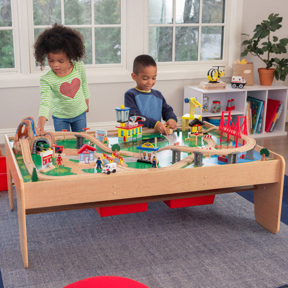 train set and table for toddlers